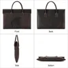Портфели из натуральной кожи, мужской тонкий портфель для ноутбука, документов, винтажный узор, офисная рабочая сумка с тиснением, сумка-тоут, сумка высокого качества