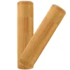 Bouteilles de stockage ensemble de tubes de cuisine en bois: récipient à thé 2 pièces marron clair pour stocker le sucre café
