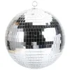 Christmas Decorations 1pc Mirror Disco Ball Hanging Disco Ball Reflective Disco Ball KTV Christmas Hanging Decoration Glass Foam Ball 25cm 231010