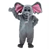 2024 Wersja Elephant Mascot Costume Najwyższa jakość Kreskówka postać bohatera Bożego Narodzenia Karnawał garnitur