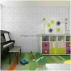 Adesivos de parede adesivos de parede 2mx70cm 3d tijolo diy decoração autoadesivo papel de parede à prova d'água para quarto de criança quarto cozinha casa wallering 2 dh3vk