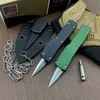 Nieuwe micro tech mini venom Automatisch Mes D2 Blade Luchtvaart Aluminium Handvat Camping Outdoor Tactical Combat Zelfverdediging Messen UT85 UT88 BM 3400 4600 3300