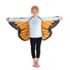 Fairy Tale Princess Cosplay Costume Butterfly Wings sjal Cape Stole Kids Boys Girls Scarf Wrap AccessoriesCosplay