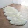 Alfombras Soft White Faux Fur Area Alfombras Niños Sala de estar Dormitorio Shaggy Piso Silla Mat Decoración del hogar Piel de oveja Felpa Alfombra de noche 231010