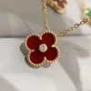 Designer Clover Necklace Women Pendant Sterling Sier Non Tarnish Collarbone Chain Valentine's Day Girlfriend Gift