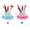 Dog Apparel Cosplay Headwear Accessory Birthday Cake Party Costume Beanies Hat Headdress Pet Cap Cat