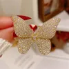 Designer leaf clover Butterfly vintage pins fashion broche mother of pearl Agate female clothes suit brooches for hats scarf jewelry gift 4.0x3.2cm