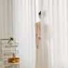 Curtain Home Living Room Curtains Chiffon Shading Tulle Bedroom Waterproof Perforated Hook Partitions