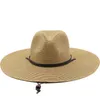 Hoeden met brede rand Emmerhoeden 10,5 cm rand Strohoed voor dames heren Jazz Fedora's Koelende zonnehoeden Zomer Ademend Elegante dames feesthoed Groothandel 231009