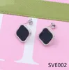 Luxury S925 Silver Earring for Women Girls Crystal Ear studs Four-leaf Clover Designer Earrings Wedding Party Jewelry Valentine's Day Gifts SVE1