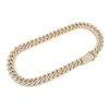 Hip hop exclusivo 18k ouro diamante cubana corrente colar elevado prong miami cubana link corrente jóias para homens atacadista jóias cdj