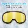 Skibril PHMAX Pro Skibril UV400 Anticondensbril Magnetische lens Nachtzicht Gele lens Buitensporten Snowboard Grote sneeuwbril 231010