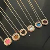 Tiff Necklace Designer luxury fashion jewelry Round Smiling Face Shell Bracelet High Edition T-shaped Style accessory