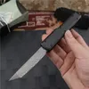 JUFULE UT88 Coltello tattico automatico da combattimento Cacciatore di taglie Lega di alluminio CNC Lama di damasco Portafoglio Coltelli da tasca mICRo UT85 A07 C07 TECH Coltelli automatici