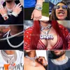 Benutzerdefinierte Hip Hop Edlen Schmuck Diamant Halskette 15mm 18mm Iced Out Vvs Moissanit Kubanischen Link Kette Halsketten