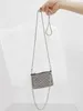 2023 Nieuwe Mini Strass Lippenstift Tas Met Concave Ketting Crossbody Decoratie Kleine Tas Handgemaakte Nul Portemonnee 231010