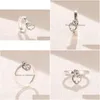 Fedi nuziali Anello di personalità romantico all'ingrosso Gioielli di design di lusso per P 925 Sterling Sier Ladies con scatola originale1249571 Jewe Dhf23