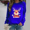 Women's Sweaters Casual Sweatshirt Skin-friendly Sweatshirt Jumper Lightweight Thick Trendy Deer Star Print Christmas JumperL231010