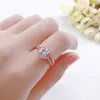 Solitaire Ring Wedding Jewelry Set Engagement Set for Women Bridal Matching Marriage Promise Crystal Rings All Size AAA+Zircon Fashion SR781 231010