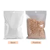 Packing Bags Wholesale 100Pcs/Lot White Clear Self Seal Zipper Plastic Retail Packaging Packing Poly Bag Package With Hang Hole Office Dhxro