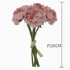 Decorative Flowers Peony Artificial Silk 5Heads For Home Decor Fake Flower Wedding Bouquet Bride High Quality Living Room Desktop Ornaments