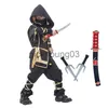 Tema traje preto ninja traje menino halloween japonês samurai traje criança anime traje muscular com espuma acessórios melhor presente das crianças x1010