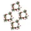 Kandelaars 4 stuks bloemen decor kerstslinger muur deur xmas hanger hangende miniatuur krans huis wijnstokkransen