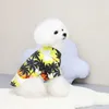 Abbigliamento per cani Moda hawaiano durevole floreale per viaggi traspirante cucciolo maniche corte costume vestiti camicia per gatti