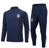 22 -23 -24 Italien Trainingsanzug Überladung Lange Halbzip Jacke Training Anzug Fußball Italia Man Fußball Trails -Anlagen Set Sportswear Set Sportswear