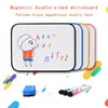 ألواح Whiteboards Magnetic Whiteboard محو مقاطع للرسالة الجانبية المزدوجة كتابة للأطفال MINI Whiteboard Office School Secords A4 SIZE 231009