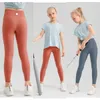 LU-1456 Girls Yoga Leggings Kids Cloues minces pantalons de survêtement