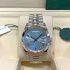 Verifique Rolaxs Qc Luxo Platinum Ice Blue Watch 40mm Relógio Automático Masculino Pulseira Mecânica Automática Relógios Masculinos Relógios de Pulso Impermeáveis 69