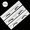 Eyebrow Tools Stencils 100 Pcs One-time Eyebrow Ruler Molds Aid Design Transparent Sticky Eyebrow Tattoo Half Permanent Makeup Microblading Ruler Tools 231007