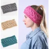 Designer Cable Knitted Headband Womens Beanies Winter Sports Yoga headpiece Ladies Acrylic Hair Band Winter Ear Warmer Girls Headwrap Plain Ear Muffs