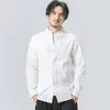 INCERUN Männer der Chinesischen Stil Solide Langarm Hemd Ohne Kragen Männer Casual Slim Fit Baumwolle Leinen Shirts Männer Hemd ohne Coll334a