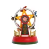 Juldekorationer Navidad Decor Christmas Village Glowing Music House Carousel Ferris Wheel Christmas Tree Decoration Ornaments Gifts For Children 231010