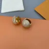 Stud Earrings Fashion Simple Everything With Temperament Exquisite Crystal Ball