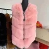 Futra kobiet faux futra moda Faux Fox Fur Płaszcz krótka kamizelka 4 rzęd