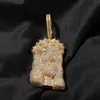 Ожерелье с подвеской в стиле хип-хоп для большого человека, блестящие цирконы, ювелирные изделия из настоящего белого золота, 315 г
