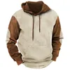 Mens Hoodies Sweatshirts Vintage Hoodie For Men Fall Long Sleeve Pure Color Print Fashion Pullover Oversized Clothing Casual Ourdoor 231010