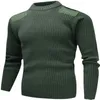 Men's Sweaters Tactical Sweater Men Military Jersey British Army Knitted Pullover Winter Wool Patch Vintage Green O-Neck Knitwear Cold Jerseis 231010