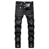 Mäns jeans d2 designer jeans för män dsquare dsq2 trendiga hip-hop rippade byxor svart digital tryckt mitt stigande liten rak ben denim byxor män jeans designers