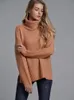 Damenpullover Fitshinling Fashion Woman Winterpullover Strickwaren 6 Farben Solid Rollkragenpullover und Pullover Jumper Sale 231010