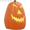 Autres fournitures de fête d'événement 1pc lanterne rustique accessoires d'Halloween ornements de citrouille artificielle Halloween lanterne citrouille veilleuses Q231010