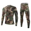 Men's Thermal Underwear Winter Camouflage Thermal Underwear Outdoor Sports Tactical Compression Fleece Warm Thermo Underwear Long Johns Sets Clothes 231010