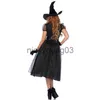 Tema traje múltiplo carnaval halloween senhora clássico bruxa traje malvado magia feiticeira playsuit cosplay fantasia vestido de festa x1010