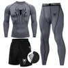 Tute da uomo Calzamaglia con protezione UV maschile Tuta Rashguard Costume da bagno a maniche lunghe da uomo Swim Rash Guard Quick Dry Surf Compression T