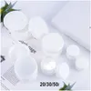 Packing Bottles Wholesale White Plastic Jar With Lid Empty Refillable Cosmetic Bottles Make Up Face Cream Lotion Storage Container Off Dh5Bk