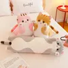 Peluş Bebekler 50130cm Oyuncaklar Sevimli Hayvan Cat Creative Long Yumuşak Ofis Break Nap uyku yastık yastık doldurulmuş hediye bebek 231009