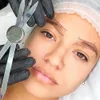 Narzędzia do brwi szablony wielokrotne użycie stali nierdzewnej Brwi Pozycjonowanie Pozycjonowanie narzędzie szablon mierzy mikroblading stały makijaż tatuażu 231007